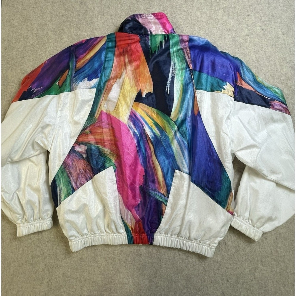 VTG RETRO 80s HEAD SportswearWaterfall Colorblack Track Windbreaker Jacket SM - Picture 2 of 14